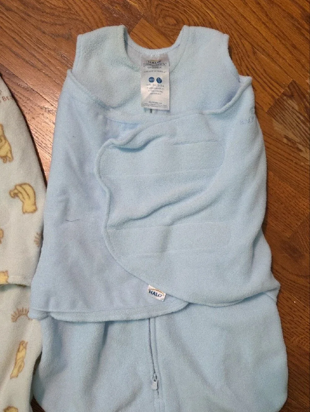 Halo Kids Sleep Sacks Set Light Blue Pale Blue Yellow Bear Print (2) 0 To 3m